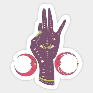 Luna Magic Hand Sign Sticker